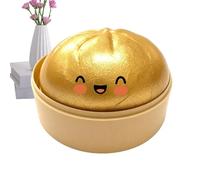 Giant Glitter Dumpling - Squeeze Fidget Portable Sensory Toy, Sparkling Bun Toys Finish, 8.5x6cm Bun Size + 200g Substantial Weight, Soft Resin- For Kids & Adults