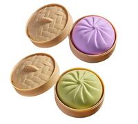 Giant Glitter Dumpling Squeeze,Giant S-quishy Dumpling Toy,Dumplings S-quishy Stress Balls, Novelty Steamed Stuffed Bun Pretend Play Food, Suitable For All Age Groups (2pcs)