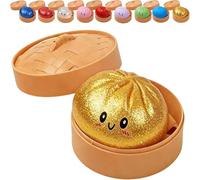 Giant Glitter Dumpling Squishys - 8,5cm Glitter Dumpling Squishys with Box, MysterysSquishy Dumplings Box, Juguetes Antiestrés para Adultos Y Adolescentes, Rellenos para Cestas De Pascua