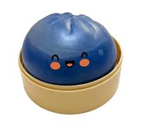 Giant Glitter Dumpling Toy, Stress Relief Pastry with Steamer Box, Fun Soft Squeeze Glitter Dumplings Stress Ball ,Focus Improvement,Colorful Toy, for Children & Adults