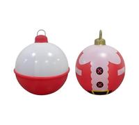 Giant Holiday Ball - 24 Inch Blow-Up Christmas Ornament for Festive Yard Décor, Hangable Decoration for Trees, Balusters, Branches, Lawns, Floors, Living Rooms, Bedrooms, Home