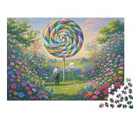 Giant Lollipop Puzzles 1000 Piezas Papel Reciclado Flower Bed Puzzle para Boy & Girl Divertido Present & Activity para Casa Great Gift para Child‘s Birthday 38x26cm/1000pcs
