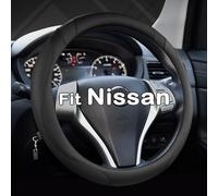 GIANT PANDA Funda de Volante para Nissan (Negro - tamaño estándar)