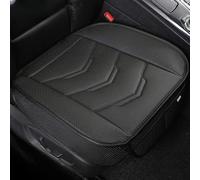 GIANT PANDA - Fundas de asiento de coche delantero de piel sintética transpirable con relleno de carbón de bambú para SUV, coche, 54,5 x 53,2 cm, color negro