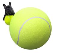 Giant Pet Tennis Ball Toy | Rubber 24cm 280g Inflatable Durable Large Pet Playground Ball Interactive Chew Fetch Training Toy For Dogs Cats Indoor Outdoor Activity Exercise Fun et Enrichment Equipmen