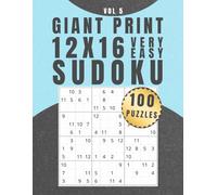 Giant Print 12x16 Sudoku - Very Easy: Vol 5 - 100 puzzles, Large Print Sudoku, 8.5" x 11"