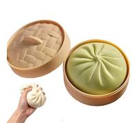 Giant Rainbow Dumpling Squishy - Stress Relief Sensory Toy for Adults & Kids, Soft Anxiety Fidget (Green)