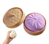 Giant Rainbow Dumpling Squishy - Stress Relief Sensory Toy for Adults & Kids, Soft Anxiety Fidget (Purple)