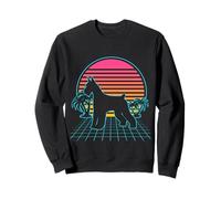 Giant Schnauzer Vintage 80s Vaporwave Aesthetic Dog Lover Sudadera