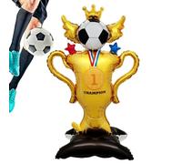 Giant Soccer Balloons - Inflatable Football Party Decorations | Heavy Duty Latex with Air Tight Valve Design, Easy Inflate Structure, Outdoor Game Prop for Birthday Sports Celebration