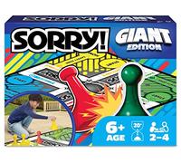 Giant SORRY! - Juego de mesa familiar clásico para interiores y exteriores, actividades de fiesta retro con tablero de juego y piezas de gran tamaño, para niños y adultos a partir de 6 años