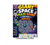Giant Space Maze Book for Kids Ages 4-8: Big Fun Space Mazes for Kids