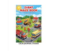 Giant Vehicles Maze Book for Kids Ages 4-8: Big Fun Vehicle Mazes for Kids