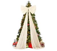 Giant Velvet Bow for Christmas Tree - Extra Grande Velvet Decor, 20 x 71 Pulgadas Christmas para árboles de Interior, Puertas, Paredes | Holiday Decoration for Weddings, Birthdays, Rooms