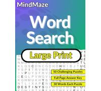 Giant Word Search for Adults - Large Print Puzzles with Solutions for Relaxation and Brain Power