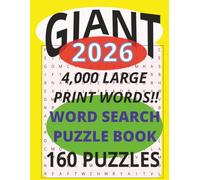Giant Word Search Puzzle Book: Large and Easy to Read Print Puzzles on Many Topics, Animals, Sports, Foods, and More │8.5 x 11 Inches, 320 pages │ 160 ... Great for Vacation, Holidays, and Relaxation