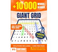 Giant Word Search XXL - 10,000 Words in Large Print Puzzles - Brain Games for Adults and Seniors - Memory and Concentration Activity Book - Solutions Included: Large Print, with Solutions
