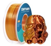 GIANTARM - Filamento de PLA sedoso bicolor 1,75 mm (±0,02 mm) 1 kg, para impresora 3D, 1 rollo envasado al vacío, brillante efecto de cambio de color, PLA sedoso bicolor, oro+cobre