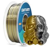 GIANTARM Filamento PLA de seda bicolor de 1,75 mm (± 0,02 mm), 1 kg, para impresora 3D, 1 rollo envasado al vacío, brillante efecto de cambio de color de tres lados, PLA Silk Dual color, dorado y