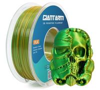 GIANTARM Filamento PLA sedoso bicolor 1,75mm (±0,02mm) 1kg, para impresora 3D, 1 rollo envasado al vacío, brillante efecto de cambio de color, PLA sedoso bicolor, amarillo+verde