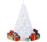 GIANTEX Árbol de Navidad Blanco 150/180/210/240 cm, Árbol Artificial de PVC con 350/650/950/1138 Ramas, Soporte de Metal, Árbol Decorativo para Tienda, Oficina, Hogar (180 cm)