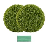 GIANTEX Juego de 2 Bolas Decorativas de Planta Artificial, Plantas Esféricas de 39/50 cm, con Hojas Simuladas Resistente al Sol, Planta Decorativas para Balcón, Patio, Hogar, Boda (50 cm)