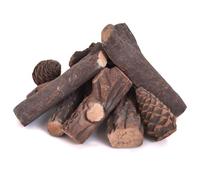 GIANTEX Juego de 9 Piezas de Troncos Cerámicos, Madera de Cerámica de Gas, para Chimeneas de Bioetanol, Chimenea Eléctrica, Pozo de Fuego, Uso para Interior y Exterior