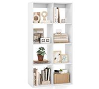 GIANTEX Librería de 8 Cubos, Estantería para Libros Modular con Cubos Abiertos, Organizador de Almacenamiento con Kits Antivuelco, 69,5 x 33 x 137 cm, Mueble para Salón, Oficina, Dormitorio