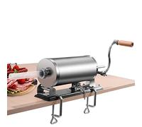 GIANTEX-Llenadora Manual de Salchichas de 3 kg, Jeringa de Acero Inoxidable, con Pinza de Mesa y 4 Tubos de Llenado para Casera