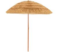GIANTEX Sombrilla Hawaiana con Diámetro de 175 cm, Sombrilla de Playa de Paja Artificial, sin Base, Parasol Inclinable para Jardín, Playa, Terraza