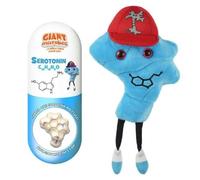 GIANTmicrobes Serotonin Plush Neuroscience Gifts Brain Gifts Neurology Gifts Psychology Gifts Brain Surgery Recovery Gifts Psychologist Gifts M