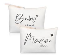 Giantree 2 piezas regalos para la futura madre, bolsa de cosméticos de regalo para el bebé embarazada bolsa de la madre de las cosas del bebé con cremallera regalos para el nacimiento de mamá bolsa de