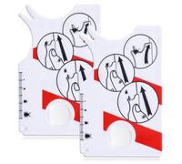 Giantree 2 tarjetas de garrapatas con lupa, tarjeta de garrapatas humana, limpieza rápida de garrapatas, removedor de garrapatas para niños con lupa, compacto y portátil, eliminar garrapatas de