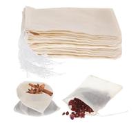 Giantree 20 bolsas de especias, bolsas de té vacías reutilizables, bolsas de muselina, bolsas de sopa para cocinar, bolsas de gasa de malla fina de algodón natural para café frío (4 x 6 pulgadas)
