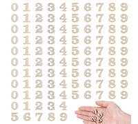 Giantree 200 números de madera, números de reloj de 0.6 pulgadas, número de leña, número para manualidades de madera sin terminar, kits educativos de números de madera para manualidades, decoración