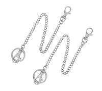 Giantree 2Pcs 25CM llavero cadena, llavero pantalón cadena con mosquetón de acero inoxidable durable cadena mosquetón llaveros llavero para hombres