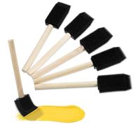 Giantree 5 pinceles de espuma para pintar, pinceles de pintura de espuma, cepillo de pintura de esponja, pincel de pintura de 1 pulgada para pintar, pinceles de mango de madera para teñir,