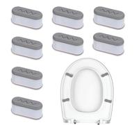 Giantree 8 protectores de asiento de inodoro, parachoques de asiento de inodoro para uso con bidé, fuerte adhesivo para bidé, tapa de inodoro universal, parachoques de goma para el hogar, hotel,