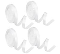 Giantree Ruban en Satin Blanc, 12 mm cinta de satén blanca de doble cara para envolver regalos Manualidades Globos Ramo de Novia Cinta de Raso para Decoración de Recuerdos de Boda