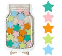 Giantree Tarro de recompensa de estrellas, tarro de recompensas de incentivo personalizado para el aula con base de madera, tabla de comportamiento del sistema de recompensa de tarro para recompensas