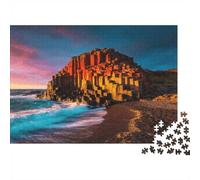Giant's Causeway 1000 Piezas Jigsaw Puzzles Reciclado Acantilado Costero Mayores Puzzles Family Tiempo de Juego Accesorios Juego de Fiesta Accesorios para Adultos Y Edad 10 en Adelante 38x26cm/10...