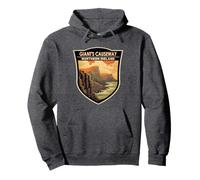 Giants Causeway - Insignia vintage de Irlanda del Norte Sudadera con Capucha