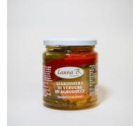 GIARDINIERA DE VERDURAS AGRIDULCES MADE IN ITALY APERITIVO GUARNICIÓN VEGANO GLUTEN SIN LACTOSA ARTESANO 200G IDEAL PARA UN APERITIVO DELICIOSO GUARNICIÓN COLORIDO PERFUME
