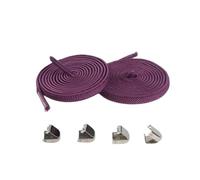 GIAYEU Cordones de zapatos, 2 pares de cordones elásticos sin atar, para ocio, para exteriores, cordones planos y cordones unisex, morado oscuro, 100