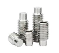 GIAYEU Tornillos prisioneros con Cabeza Hueca Hexagonal, 10 Piezas M12 304 de Acero Inoxidable con Extremo saliente, Tornillos sin Cabeza con Cabeza Hueca Hexagonal, Rosca métrica(M12*20)