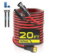 GIBBAB 20FT 12AWG Solar Charging Cable, Solar Panel Extension Connector