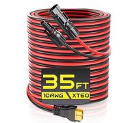 Gibbab - Cable de extensión de carga para conector solar XT60, 10 AWG, cable adaptador XT60 de 35 pies a panel solar para batería LiFePO4, estación de energía portátil, Ecoflow