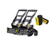 Gibbon Slacklines JibLine XL Trickline Set de 25 m (20 m de Webbing + 2 Cintas de carraca de 2,5 m), 2 carracas, TreeWear, 5 cm de Ancho, impresión Antideslizante, Carga de Rotura de 30 Kn, para