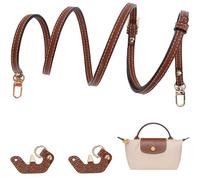 GIBOHOM Correa Compatible con Bolso para Longchamp, Correa Bolso Bandolera Compatible con Longchamp Mini con 2 Adaptadores de Hombro, No Punch Hombro Cinta Repuesto (Marrón)