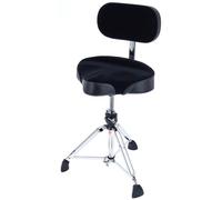 Taburete de tambor Gibraltar, Taburete de tambor Serie 9000 con respaldo Serie Pro, 9608MB (Diámetro: 42cm, Asiento de vinilo, Super Lock, Base con doble refuerzo, Pies de goma 'Super Foot')